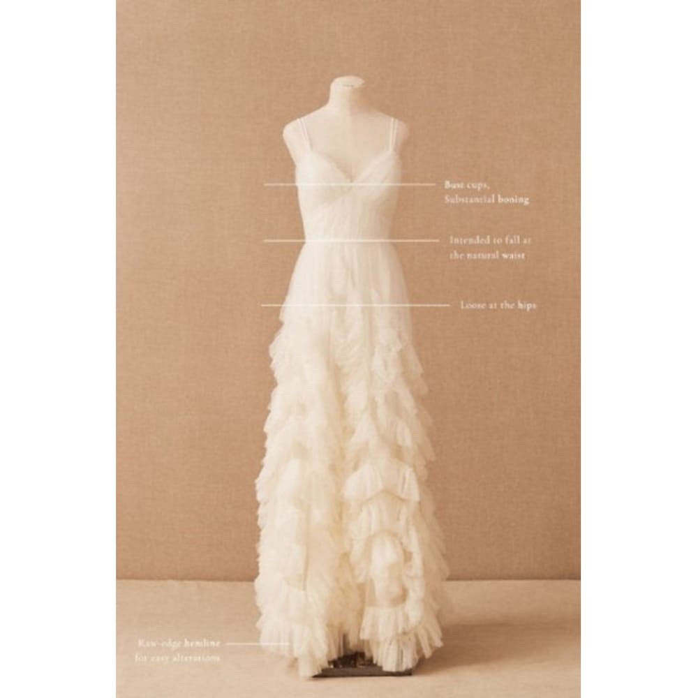 -BHLDN Marchesa Notte Greer Wedding Dress Gown 12 (unaltered) EUC Ivory - Picture 7 of 8